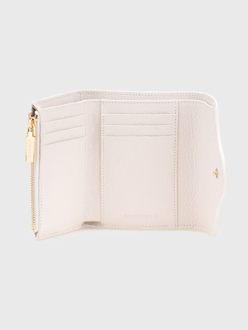 Leather wallet with logo - 3
