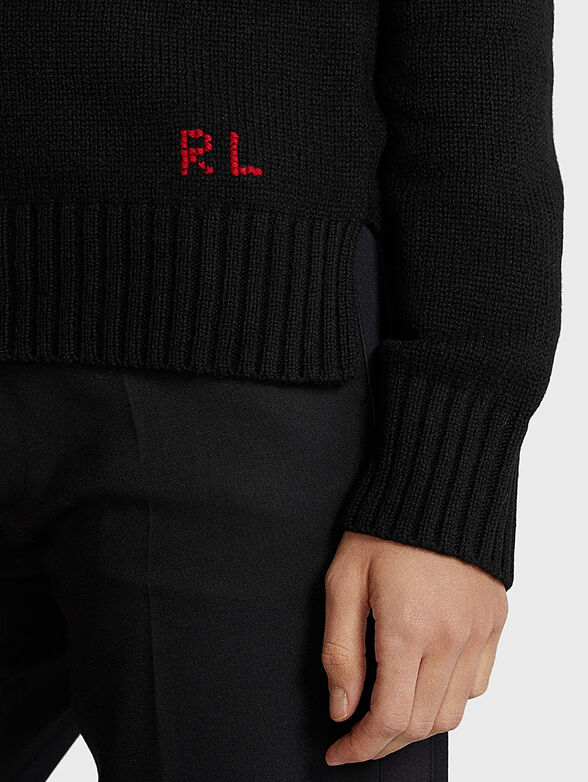 Black sweater with Polo Bear embroidery - 3