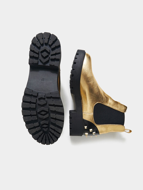 Biker boots in gold color - 6
