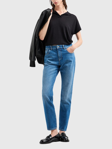 Black jeans with logo detail  - 5