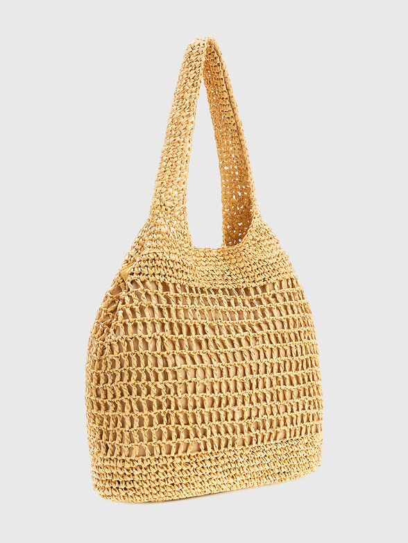 Raffia bag with logo detail - 3