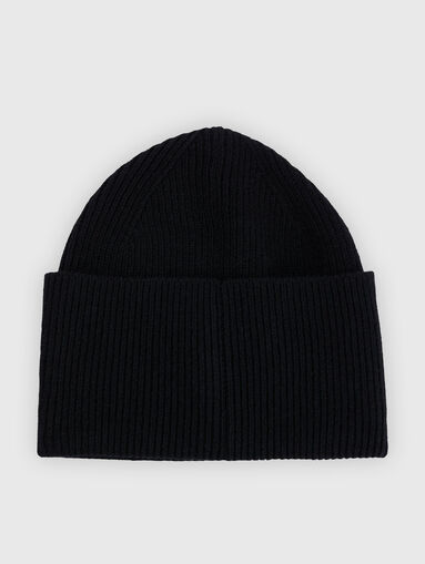 Wool blend hat with contrast logo - 4
