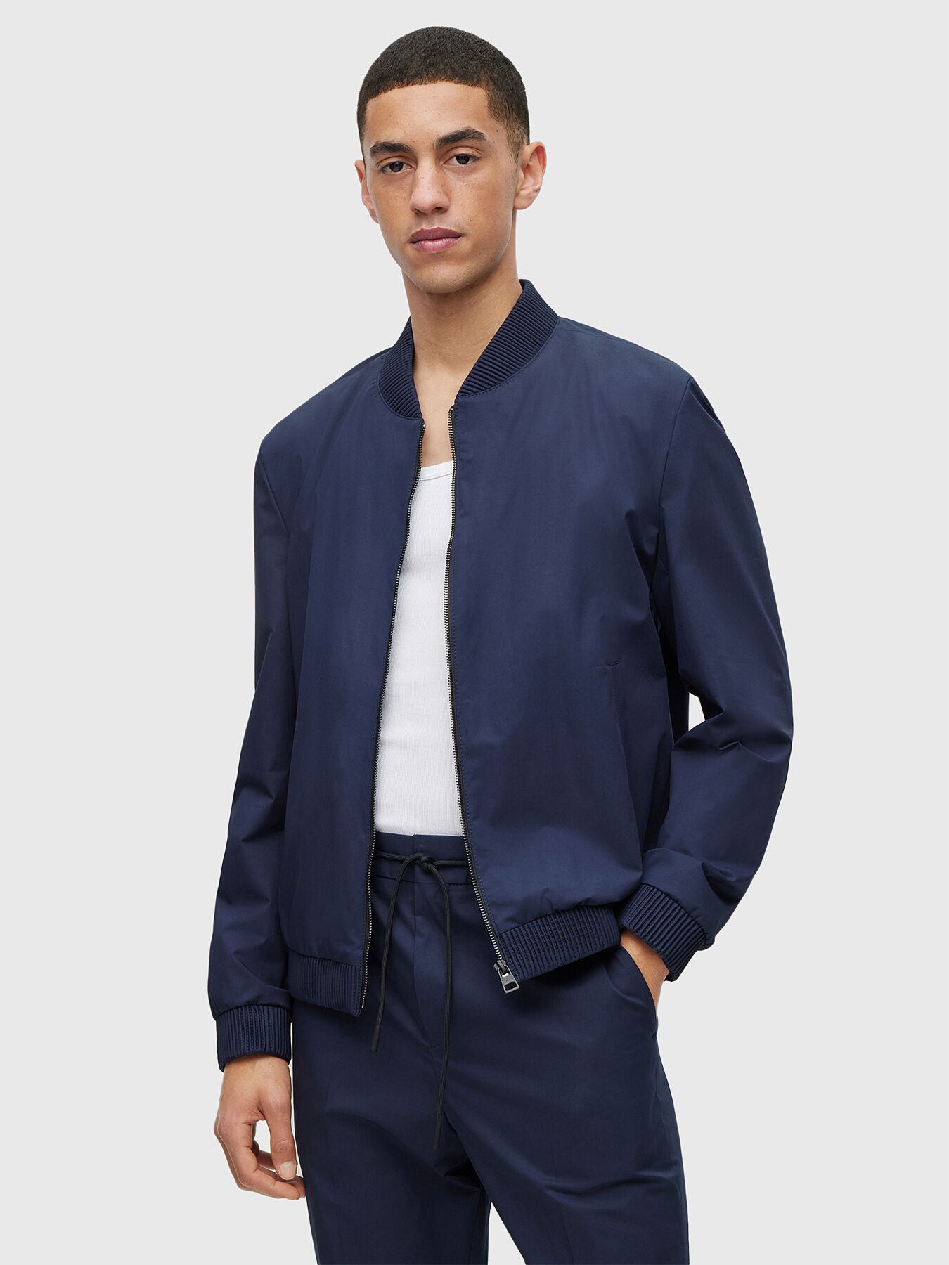 Blue transitional jacket UKASHI brand HUGO