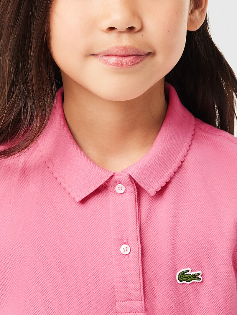 Contrast-logo polo shirt  - 3