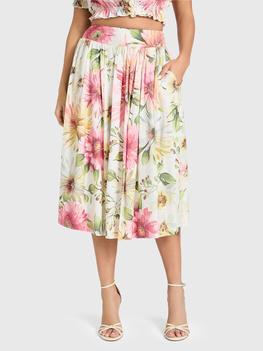 ELODIE high waisted midi skirt