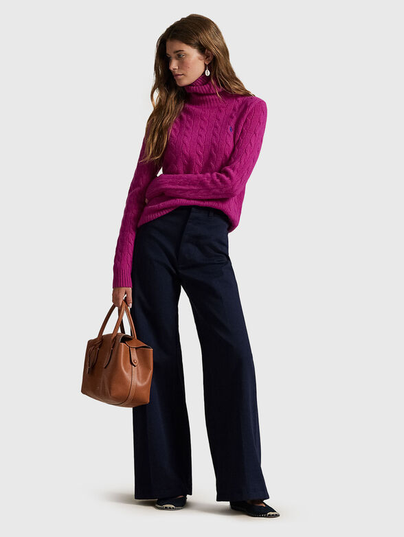 Wool sweater with polo collar - 2