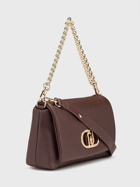 Black crossbody bag with logo detail - 4