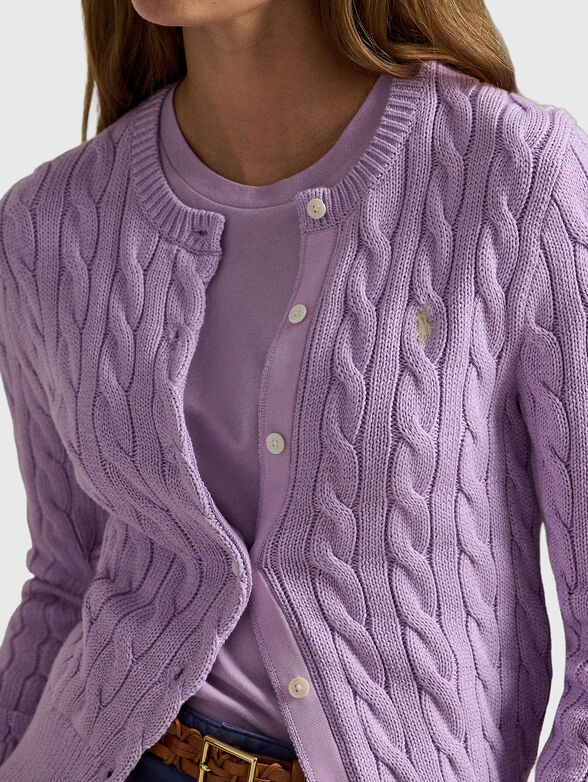 Knitted cotton cardigan - 4