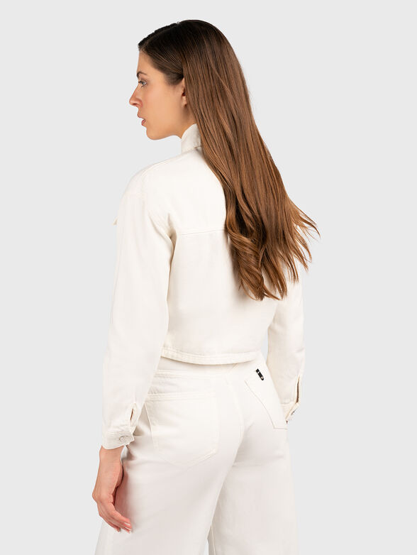 White denim jacket with embroidery - 3