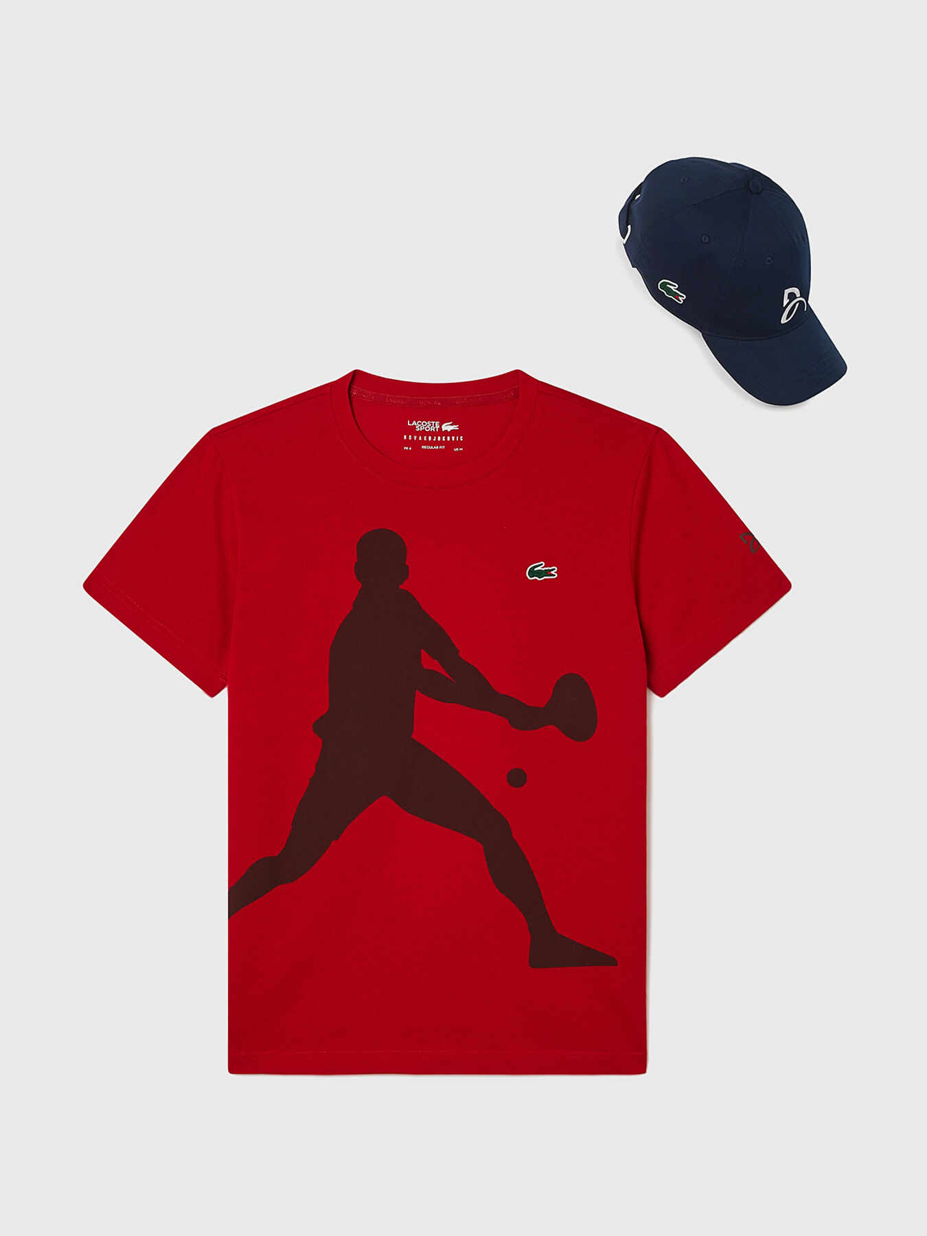 TENNIS X NOVAK DJOKOVIC T-shirt and cap set brand LACOSTE