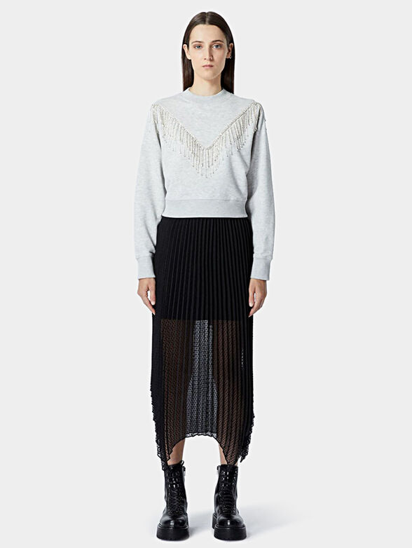 Pleated asymmetric skirt - 1