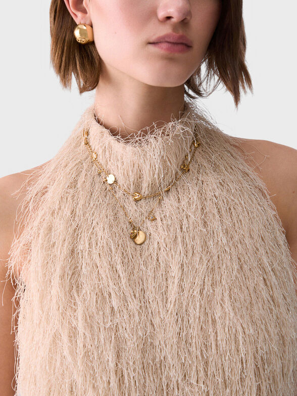 Mini dress with an open back and a soft texture - 4