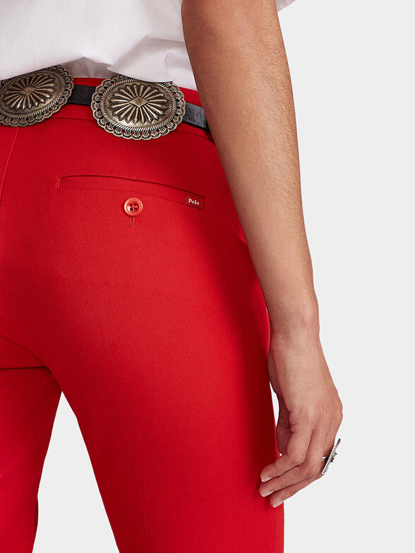Red slim trousers - 3