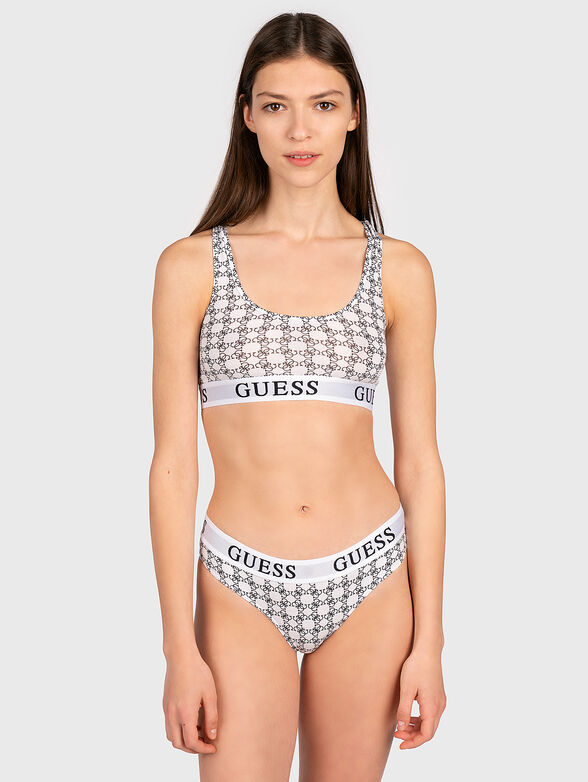 Bralette with logo print - 1