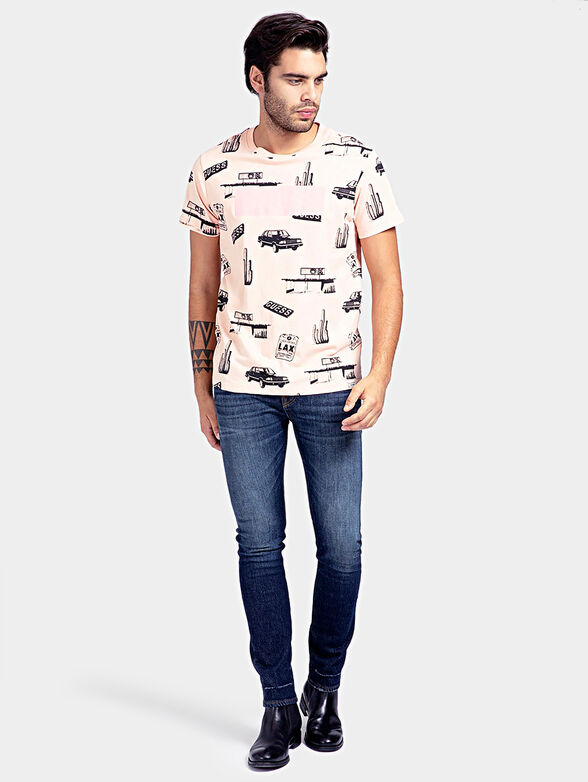 Striped T-shirt with logo print - 2