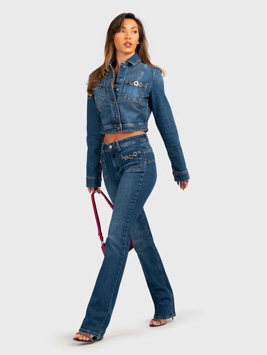 Jeans with logo accessories on the pockets - 5