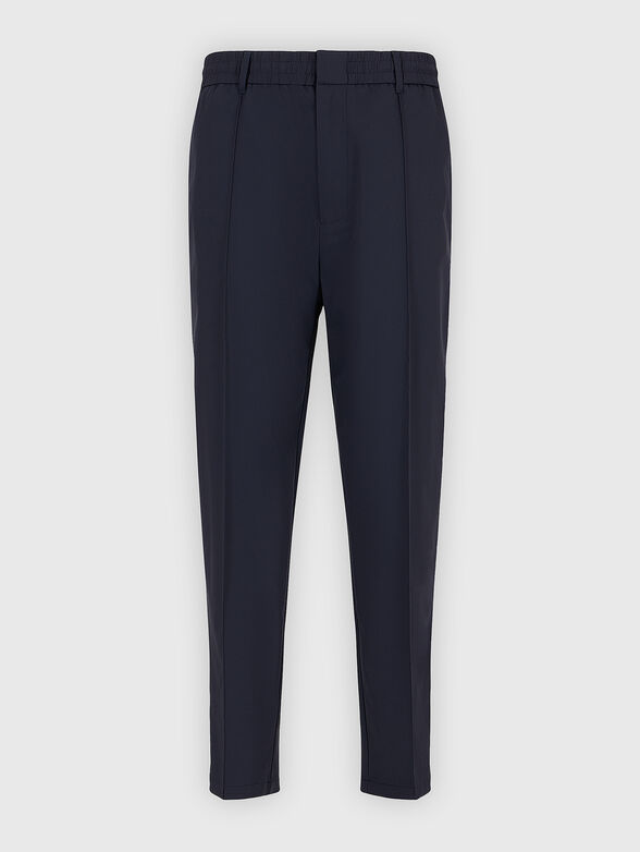 Dark blue trousers with an edge - 1