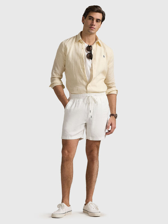 Linen shirt with logo embroidery - 2