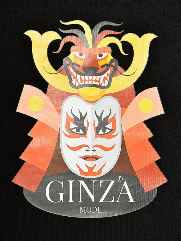 TS003 Black t-shirt with art details - 3