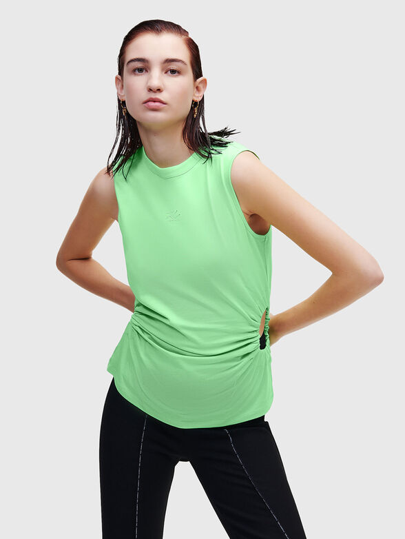 Green top with cut-out accent - 1