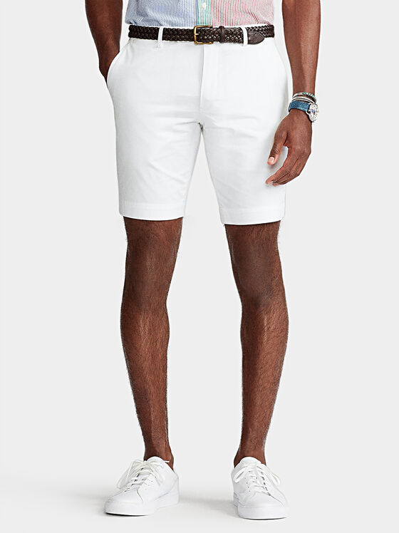 Къси панталони в бял цвят - 1