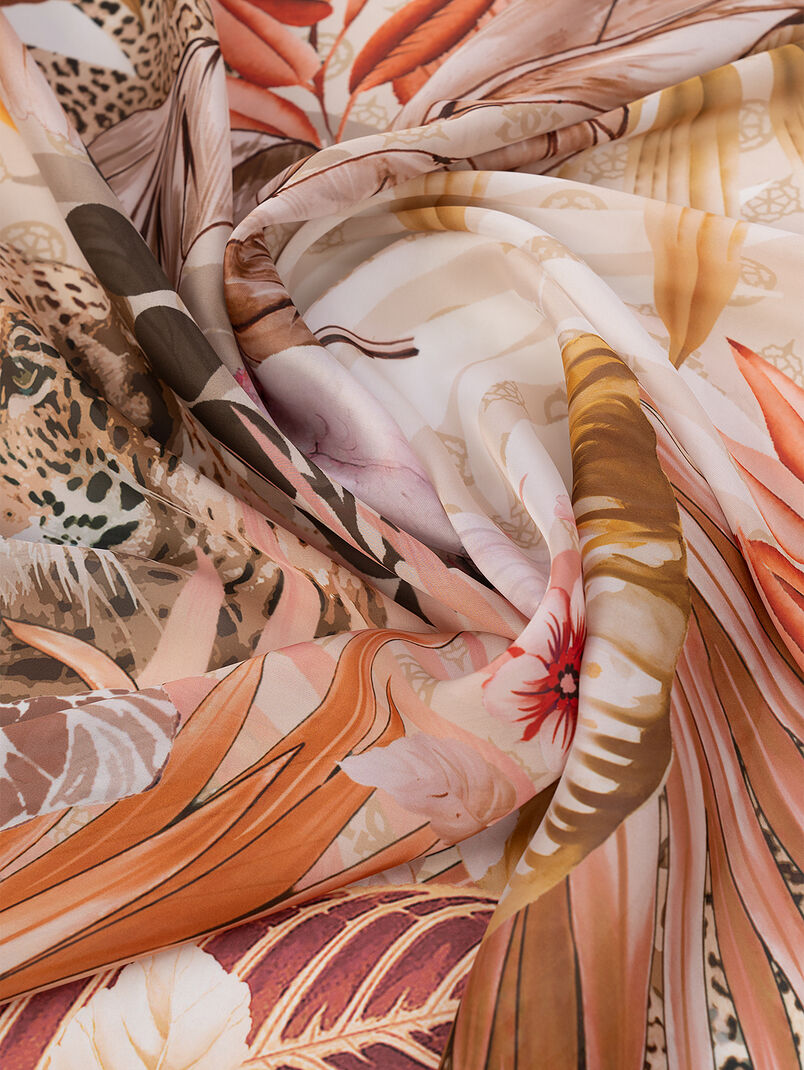 Square foulard with floral print - 3