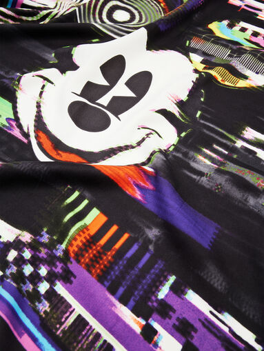 MICKEY MOUSE multicolored glitch print scarf - 5