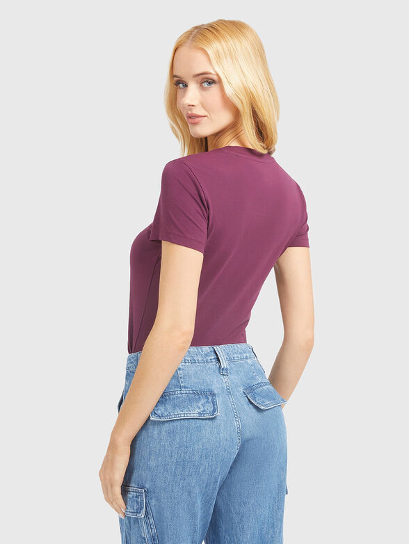 Cotton T-shirt in black color - 2