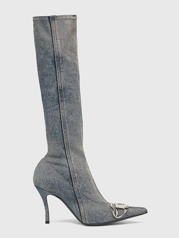 D-VENUS KB denim heeled boots - 1