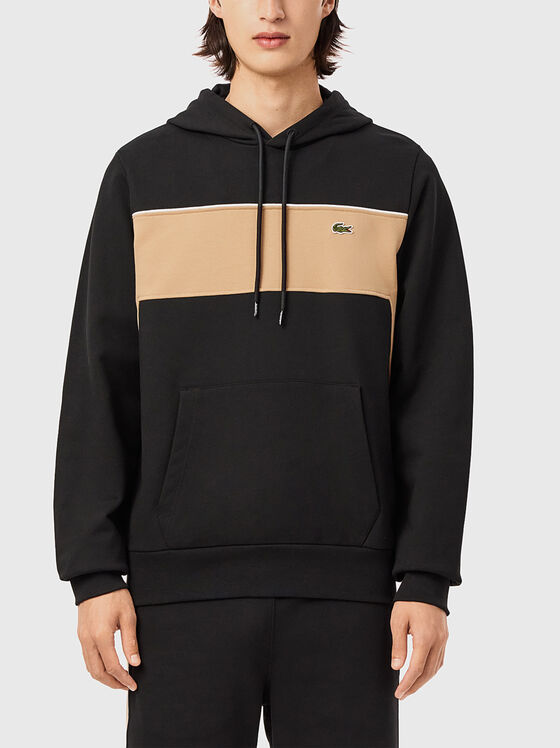 Black sweatshirt with contrast part - 1