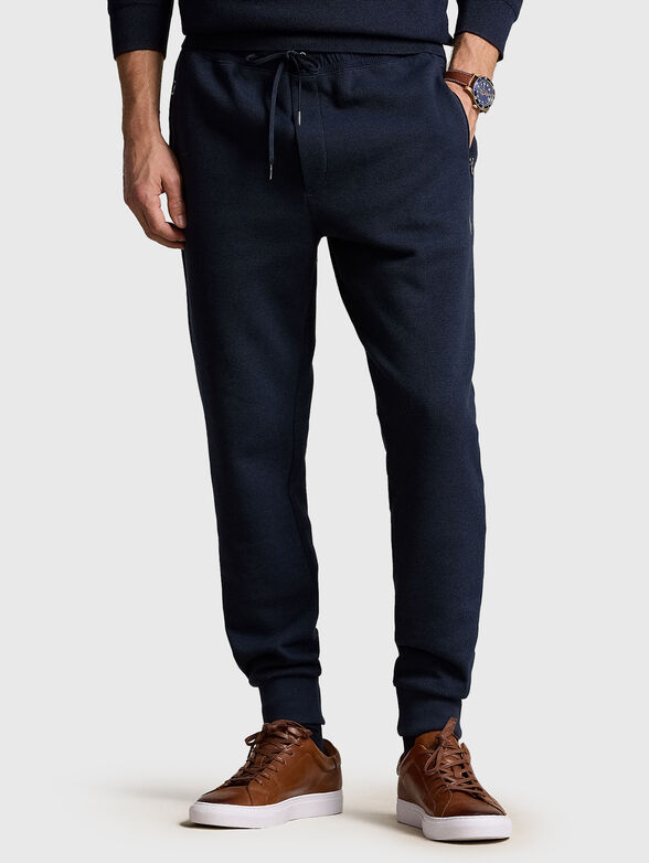 Navy logo sweatpants - 1