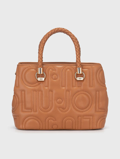 Handbag with quilted logo effect - 3