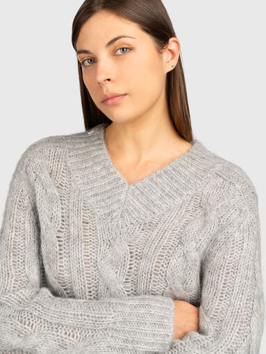 Knitted wool blend sweater - 4