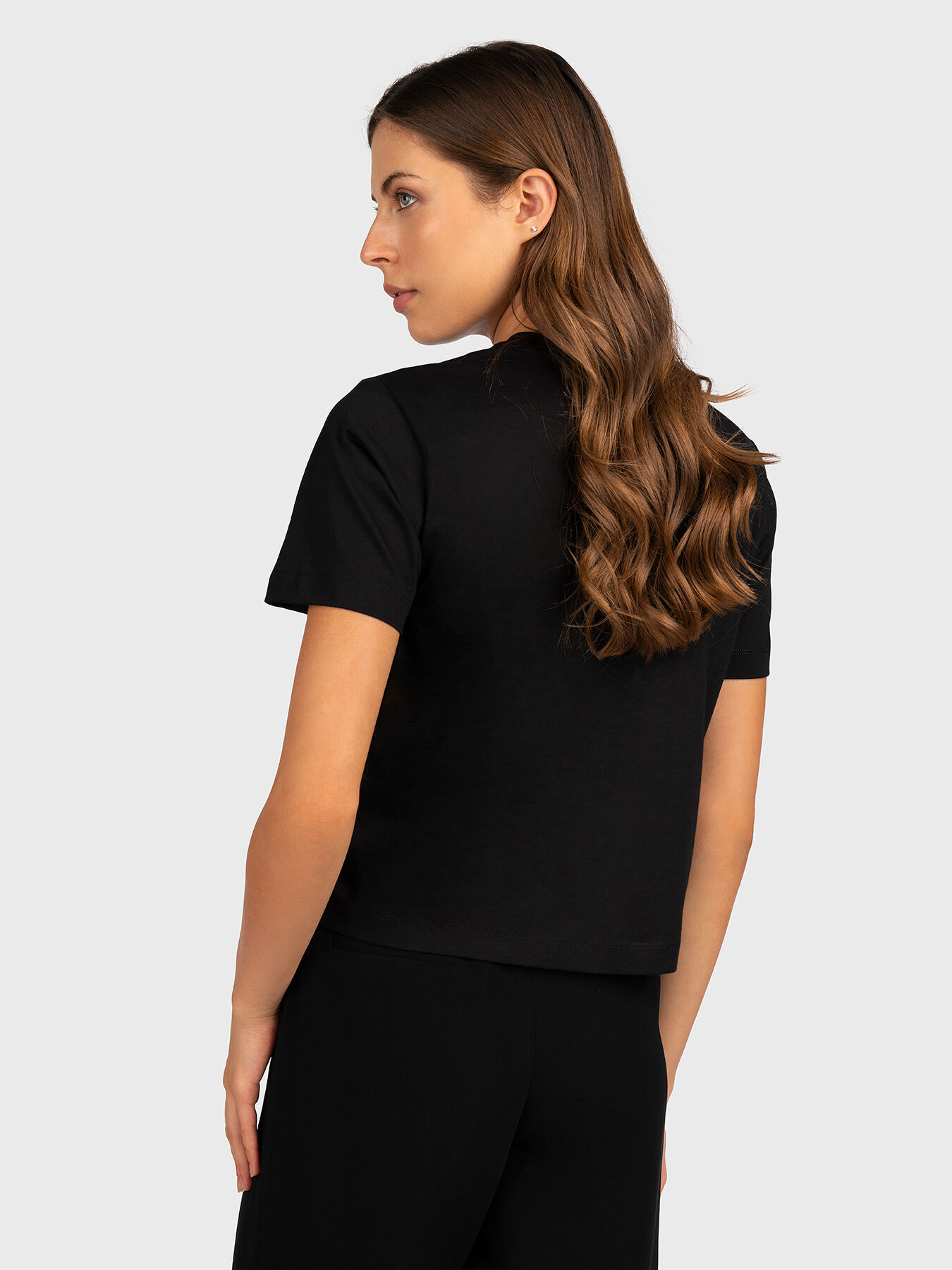 Black T-shirt with logo accent brand MICHAEL KORS