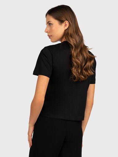 Black T-shirt with logo accent - 3