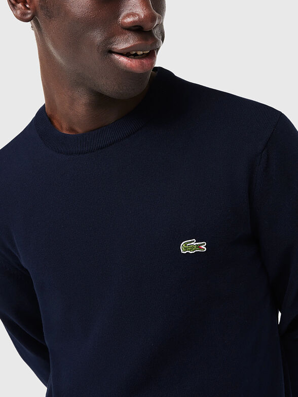 Crew neck cotton sweater - 4