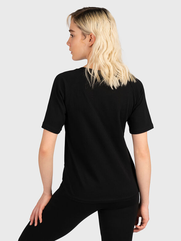 Black T-shirt with shiny accents - 2