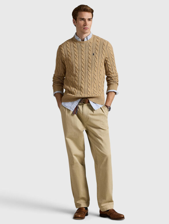 Sweater in beige with logo  - 2