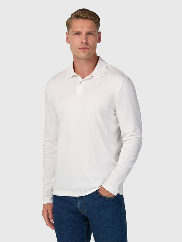 Cotton polo shirt with mini logo  - 1