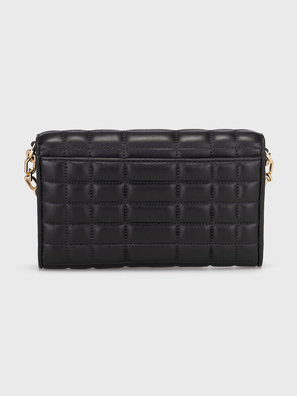 Leather crossbody bag with quilted effect - 3