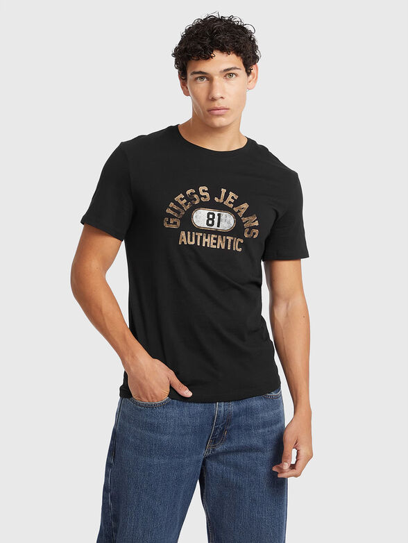 Slim T-shirt with logo detail - 1