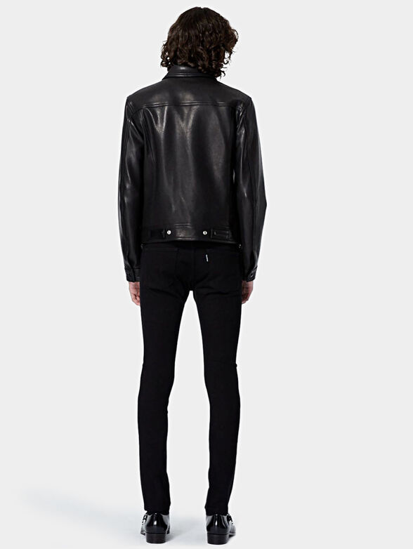 Black skinny jeans with chain detail - 3