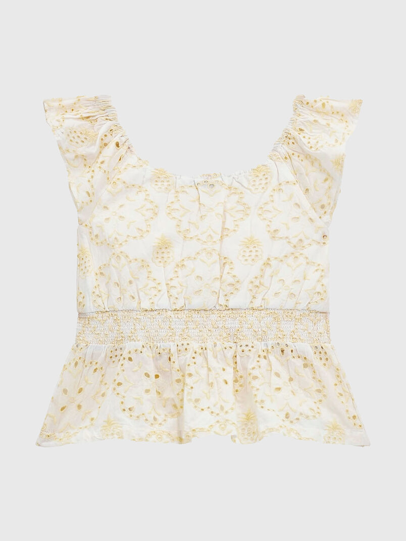 SANGALLO blouse with openwork motifs - 3
