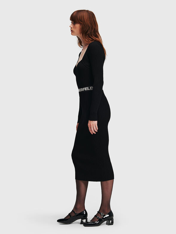 Knitted dress with logo detail - 3