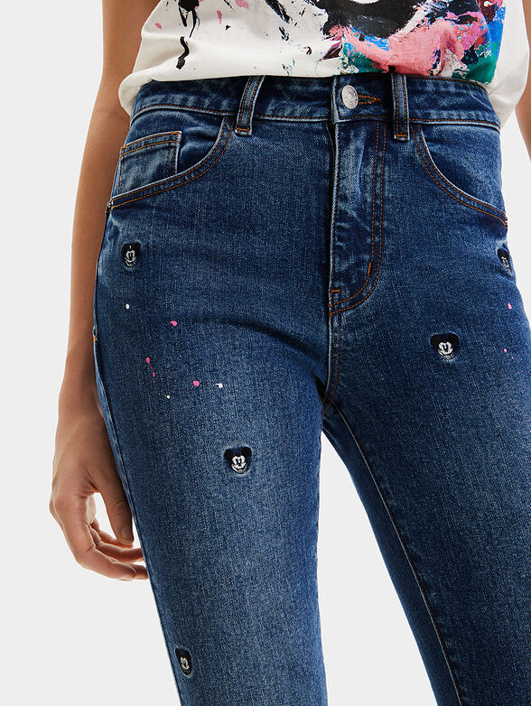Jeans with Mickey Mouse embroidery - 3