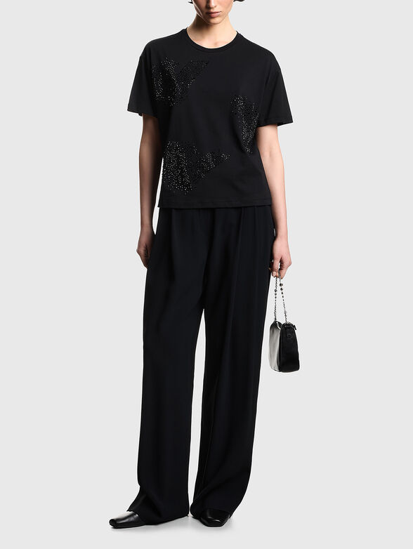 Black cotton t-shirt - 2
