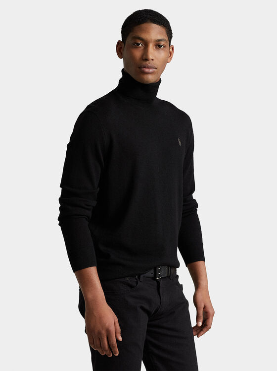 Wool sweater with turtleneck collar - 1