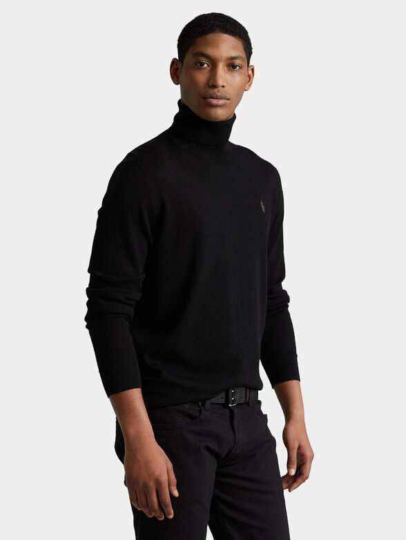 Wool sweater with turtleneck collar - 1