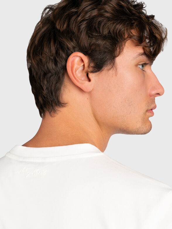 Dark blue T-shirt with print - 3