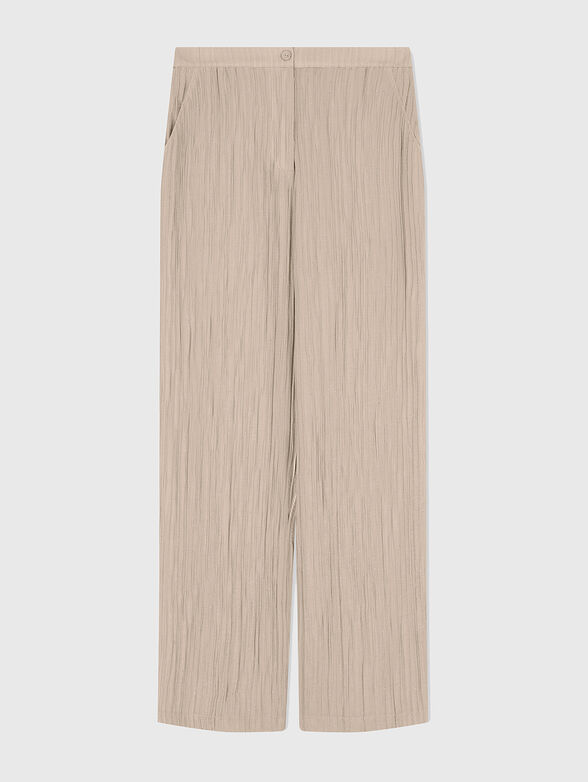 Pleated crepe pants with lurex thread - 1